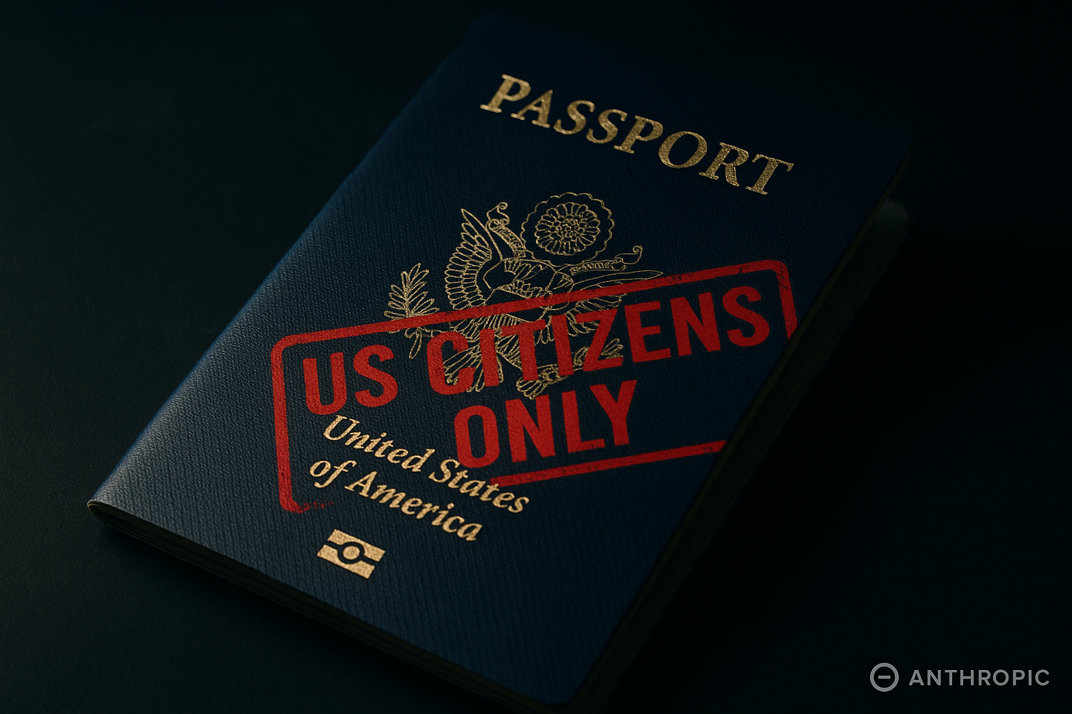 Amerikos pasas su US Citizens Only antspaudu