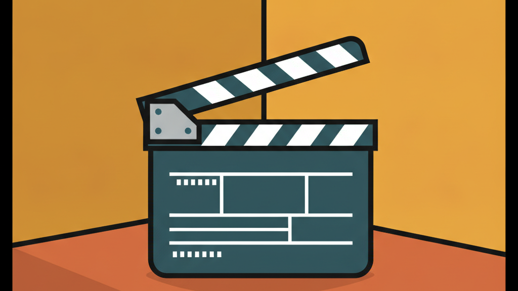 Filmavimo klapmušė tuščioje kino aikštelėje, simbolizuojanti Holivudo profesijos pokytį
